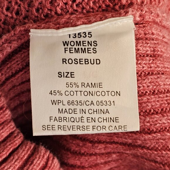 Woolrich Pink Red Knit Half Zip Pull Over Sweater Sz L - Picture 7 of 9